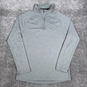 Legend Shirt Men's Small Gray 1/4‎ Zip Lightweight Performance Long Sleeve